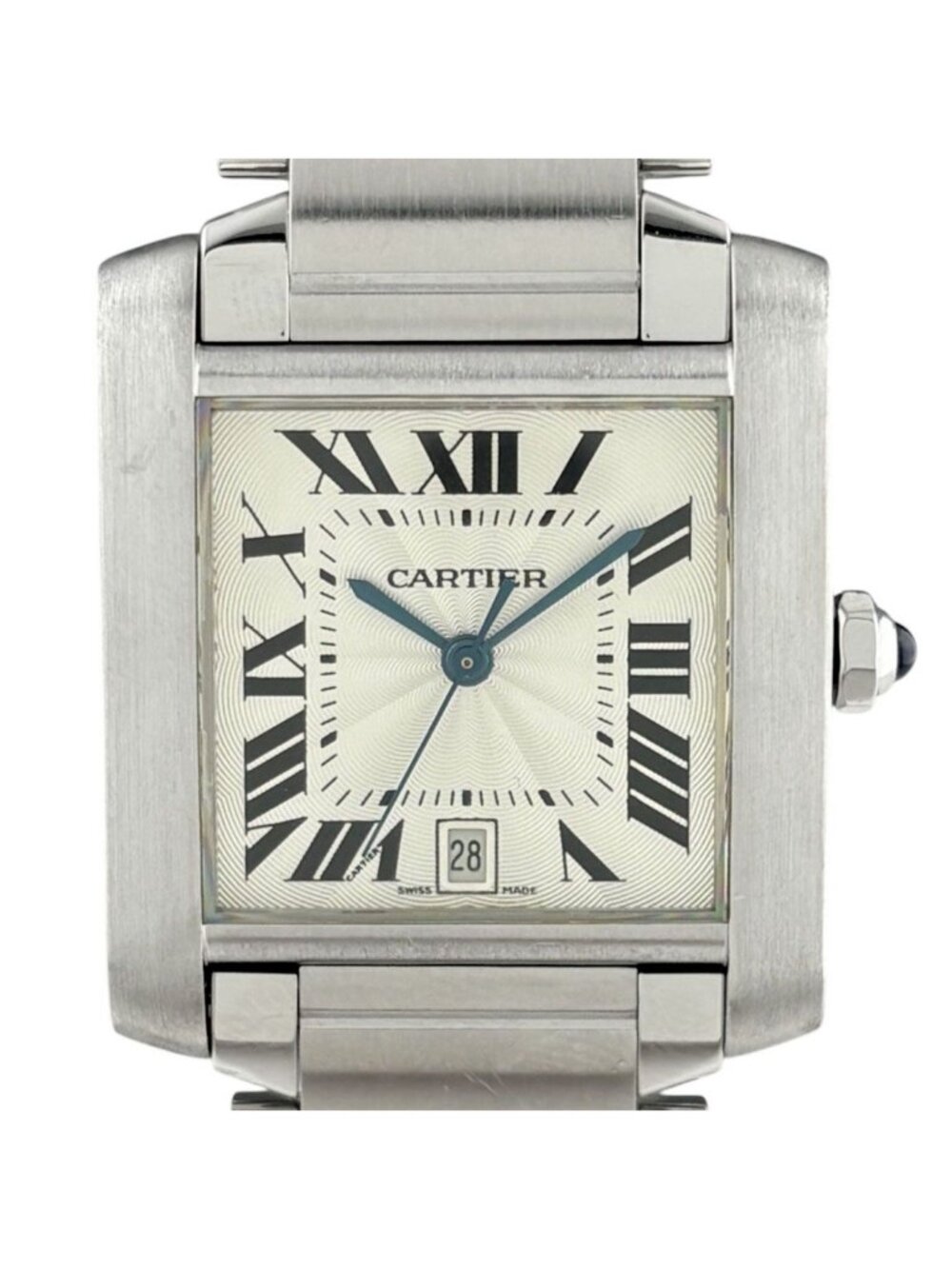 Cartier OH Done Tank Francaise LM Watch SS Automatic Silver